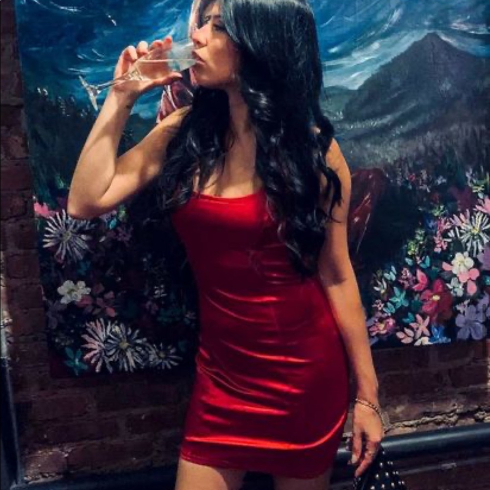 ❌SOLD❌ Red Satin Dress